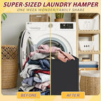 220L Laundry Hamper 3 Section,Large Laundry Hamper with Lid,Dirty Clothes Hamper with 3 Inner Bags,Collapsible Laundry Basket Organizer for Laundry Room,Bedroom,Laundry Sorter Hamper 3 Compartment - Image 5