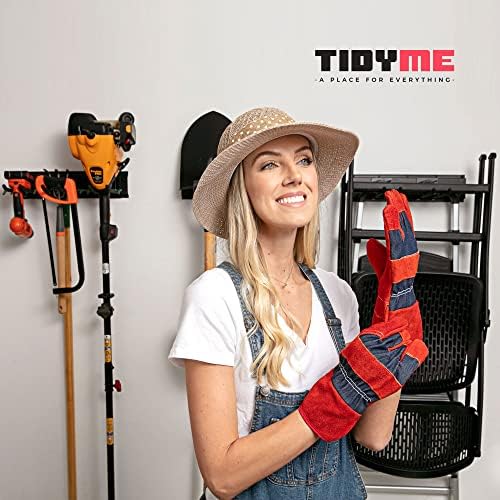 TIDYME Garage Wall Organizer, Shovel Holder Wall Mount, 96" Double Hooks - Image 6