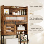 IRONCK Over The Toilet Storage Cabinet with Sliding Barn Door - Image 4