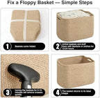 ICERZCZ Rope Storage Baskets for Organizing, 15x11x9 Mixed Brown 4 Packs - Image 6