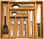 Bellemain Bamboo Kitchen Drawer Organizer, Expandable 8-Slot Tray by Bellemain