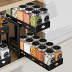 BOIVSHI Pull Out Spice Rack, Cabinet Spice Organizer, 5.3''Wx10.8''Dx9.2''H by BOIVSHI