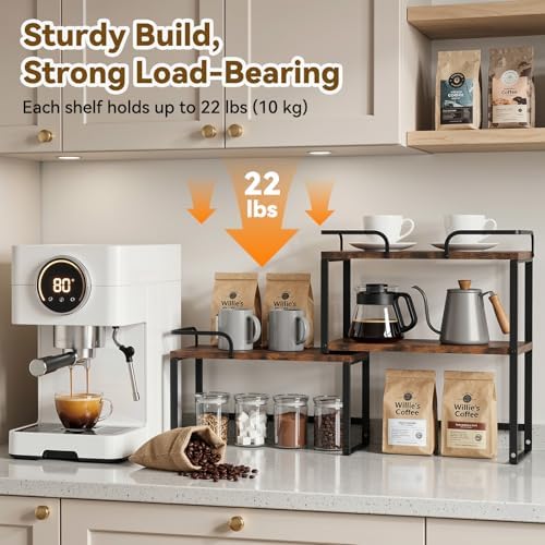 Housolution Stackable Kitchen Countertop Organizer Corner Shelf - Image 5