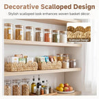 StorageWorks Small Scalloped Baskets for Decor, Wicker Toilet Paper Basket - Image 5