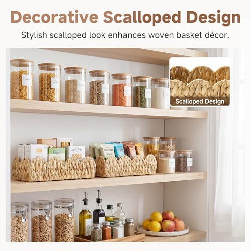 StorageWorks Small Scalloped Baskets for Decor, Wicker Toilet Paper Basket - Image 5
