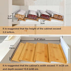 Spice Drawer Organizer with 24 Spice Jars,216 Labels,25 Non-slip Rubber, Bamboo 4 Tier Seasoning Rack Tray Insert for Kitchen Drawers,Cabinets,Countertop,11" Wide x 15.8" Deep - Image 2