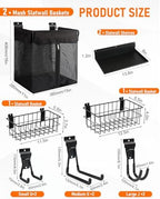 12Pcs Slatwall Baskets Kit, Slatwall Accessories Slat Wall Hooks, Shelves - Image 2