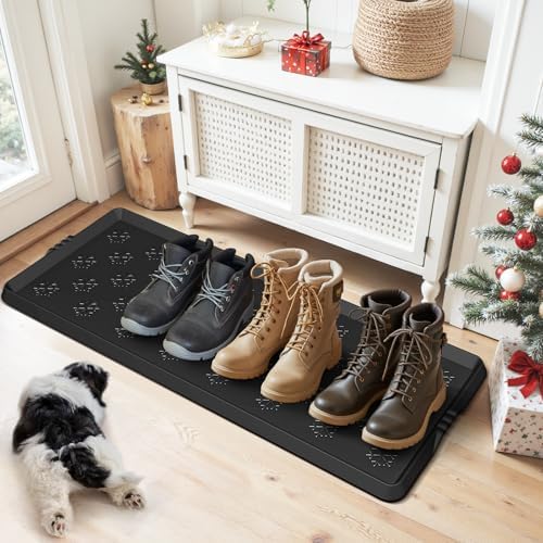 Azadx Heavy Duty Boot Trays Natural Rubber Shoe Mat Tray for Entryway by Azadx
