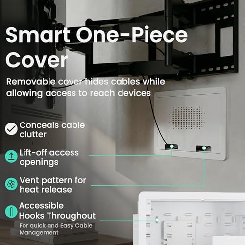 ynVISION.DESIGN 9" Recessed in-Wall Media Box for Clean TV Install - Image 2