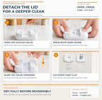 Airtight Food Storage Containers, 7-Piece White Set for Pantry - Image 5