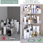 Webetop Corner Bathroom Organizer, 3 Tier Storage for Countertop - Image 3