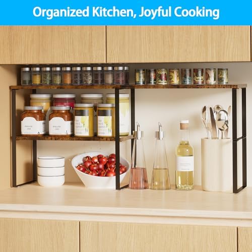 Golener Kitchen Counter Organizer, Countertop Shelf, Adjustable, Stackable - Image 3