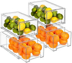 Sorbus Clear Storage Drawers for Refrigerator (Wide + Narrow Deep, 4 Pack) - Image 4