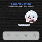 ECDYQXVU 15x10x9 Inch Woven Cotton Rope Storage Basket, Black, 3 Pack - Image 2