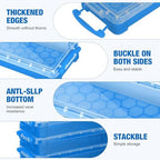 Gueevin 24 Pcs Pencil Box Clear Plastic Pencil Case, Cute Blue - Image 3