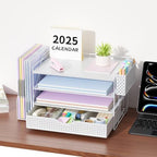 Wood Desk Organizers and Accessories with File Holder & Catalog Racks - Image 5
