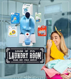 Skywin Laundry Detergent Holder with Laundry Room Rug Runner - Image 7