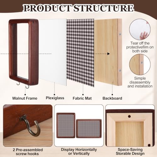 Lineshading Photo Booth Frames Key Holder, 2, Brown White, 5 x 7 in - Image 3
