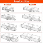 REBECAT 4-Size Expandable Drawer Organizer 8 Pack Plastic Storage Bins - Image 3