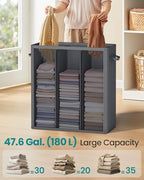 SONGMICS 160L Laundry Hamper, 4-Compartment Laundry Sorter with Lid - Image 3