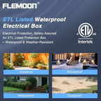 Flemoon 2 Pack IP55 Small Outdoor Electrical Box Waterproof for Power Strip - Image 4