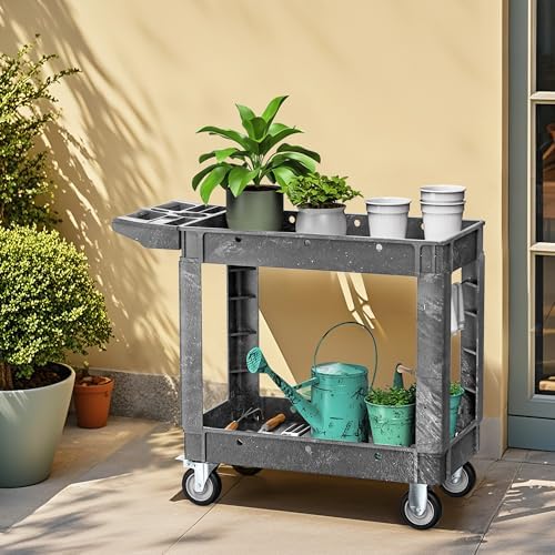 DWVO 40 x 17 in Heavy Duty Rolling Utility Cart on Wheels, Grey - Image 6