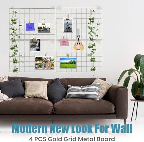 CIKLCIX Wire Wall Grid Panel Set of 4, Photo Display Board & Memo Board - Image 7