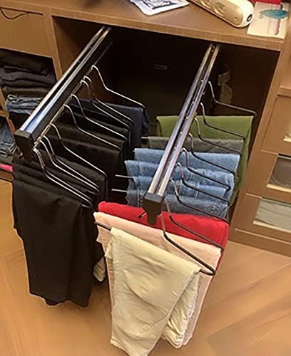 Closet Clothes Hanger Rail,Pull-Out Closet Rod 30-60cm,Wardrobe Clothing Rail,Closet Organizer Rack for Pants and Coat (450MM/17.7INCH) - Image 5