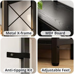 IRONCK Corner Bookshelf,7-Tier Industrial Corner Shelf, Black - Image 5