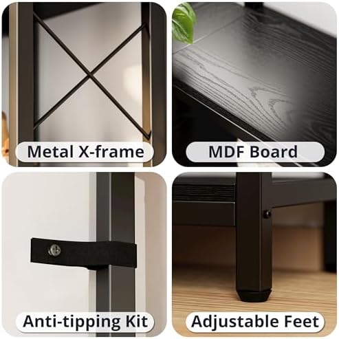 IRONCK Corner Bookshelf,7-Tier Industrial Corner Shelf, Black - Image 5