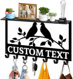 Dyoart Custom Key Holder Wall Mount with Shelf, Wedding Gift for Couples by Dyoart