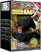 TAILI 5 Pack Outdoor Vacuum Storage Bags,Travel Compression Bags 39x29 inch by TAILI