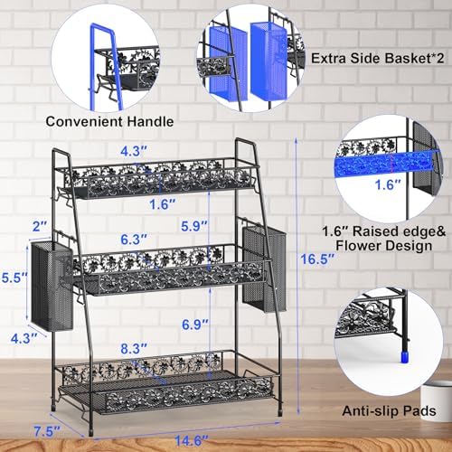 3 Tier Shelf Storage Rack Organizer for Countertop Spice Racks - Image 2