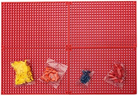 Organizer Genie 76 Piece Pegboard Tool Organizer Starter Kit, Flexible and Specially Designed to Hold All Tools - 4 Red Pegboards, 36 Socket Holders, 36 Universal Clips by AscendTools
