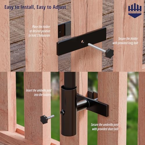 Fixed Clip Patio Umbrella Holder for Deck Railing Umbrella Base - Image 6