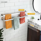 KOKOSIRI Towel Bars Bath Towel Holders 32 Inches Chrome Bathroom 2-Tiers Ladder Towel Rails Wall Mounted Towels Shelves Rack Polished Stainless Steel, B5008CH-L32 - Image 5
