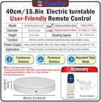 15.8In Remote Motorized Electric Turntable Rotating Display Stand Rotating Platform Photography Turntable motorized lazy susan base giratoria para for Photography,3D Scanner,(Load Range:132~400lbs) - Image 2