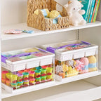 Vtopmart 24 QT Purple Clear Craft Organizer with Tray & Dividers, 1 Pack - Image 6