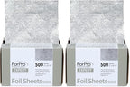 ForPro Professional Collection Expert Embossed Foil Sheets 500S, Aluminum Foil, Pop-Up Dispenser, for hair Color Application and Highlighting, Food Safe, 5"W x 10.75"L, 500-Count (Pack of 2) by ForProProfessionalCollection