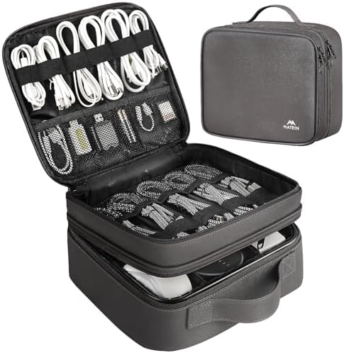 MATEIN Cord Organizer Bag with Adjustable Divider, DJ Electronic Storage by MATEIN
