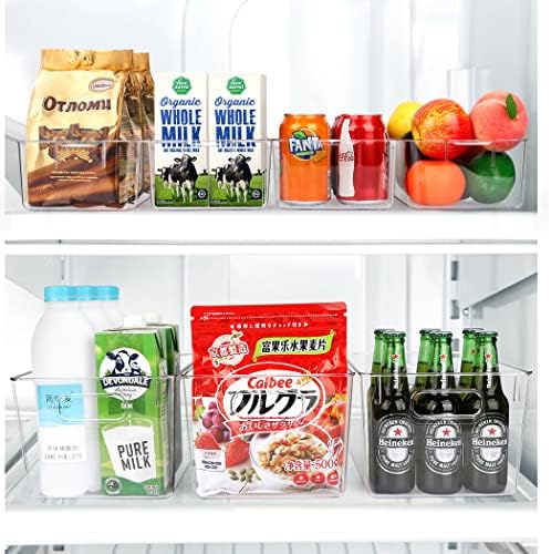 Set Of 10 Refrigerator Pantry Organizer Bins, Clear Plastic Food Storage Bins for Kitchen, Countertops, Cabinets, Fridge, Freezer, Bedrooms, Bathrooms, Fridge Organizer Bins Pantry Storage Containers - Image 2
