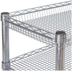 Seville Classics UltraDurable NSF Commercial Heavy Duty Metal Rolling Utility Cart, Handle Bar for Restaurant, Garage, Warehouse, Kitchen, Office, Deep Top Basket (34.8"W x 18.25"D) - Image 5