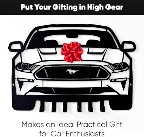 MOOH Metal Automotive Key Holder with 6 Hooks - Unique Wall Mounted Car Lovers Gifts for Men & Women - Cool Man Cave Decor - Image 6
