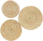 Laquedecraft Baskets Wall Decor Set of 3, Natural Handwoven Wicker - Image 2