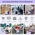 FELICON SELORSS Folding Utility Climber Cart Portable Rolling Crate-Purple - Image 5