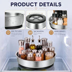 Mifoci 2 Pcs 10" Stainless Steel Lazy Susan Organize, Turntable Spice Rack - Image 3