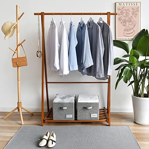 GRANNY SAYS Closet Shelf Baskets with Label, Dark Gray, Extra Large, 3-Pack - Image 5