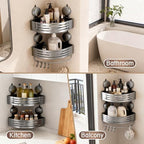 Aluminum Shower Caddy(2-Pack Gray),Shower Shelves for Wall. - Image 6