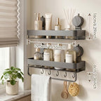 Aluminum Shower Caddy(2-Pack Gray),Shower Shelves for Wall. - Image 5