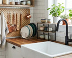 4 Pcs Kitchen Organizer Accessories Set for Cabinet, Gray, 11.8 x 7.9'' - Image 5